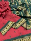 Tew Kalyani Cotton With Gold Jari Silk Saree